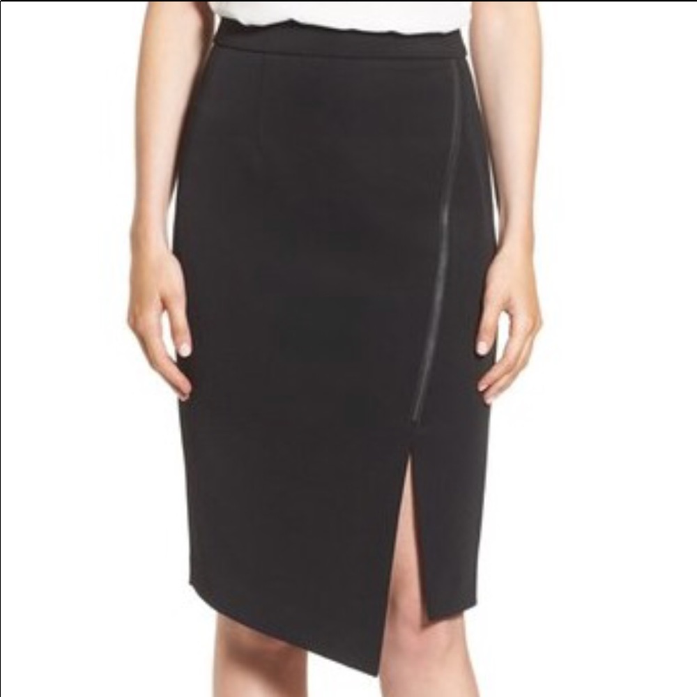 ✏️ Pencil skirt asymmetrical zipper
